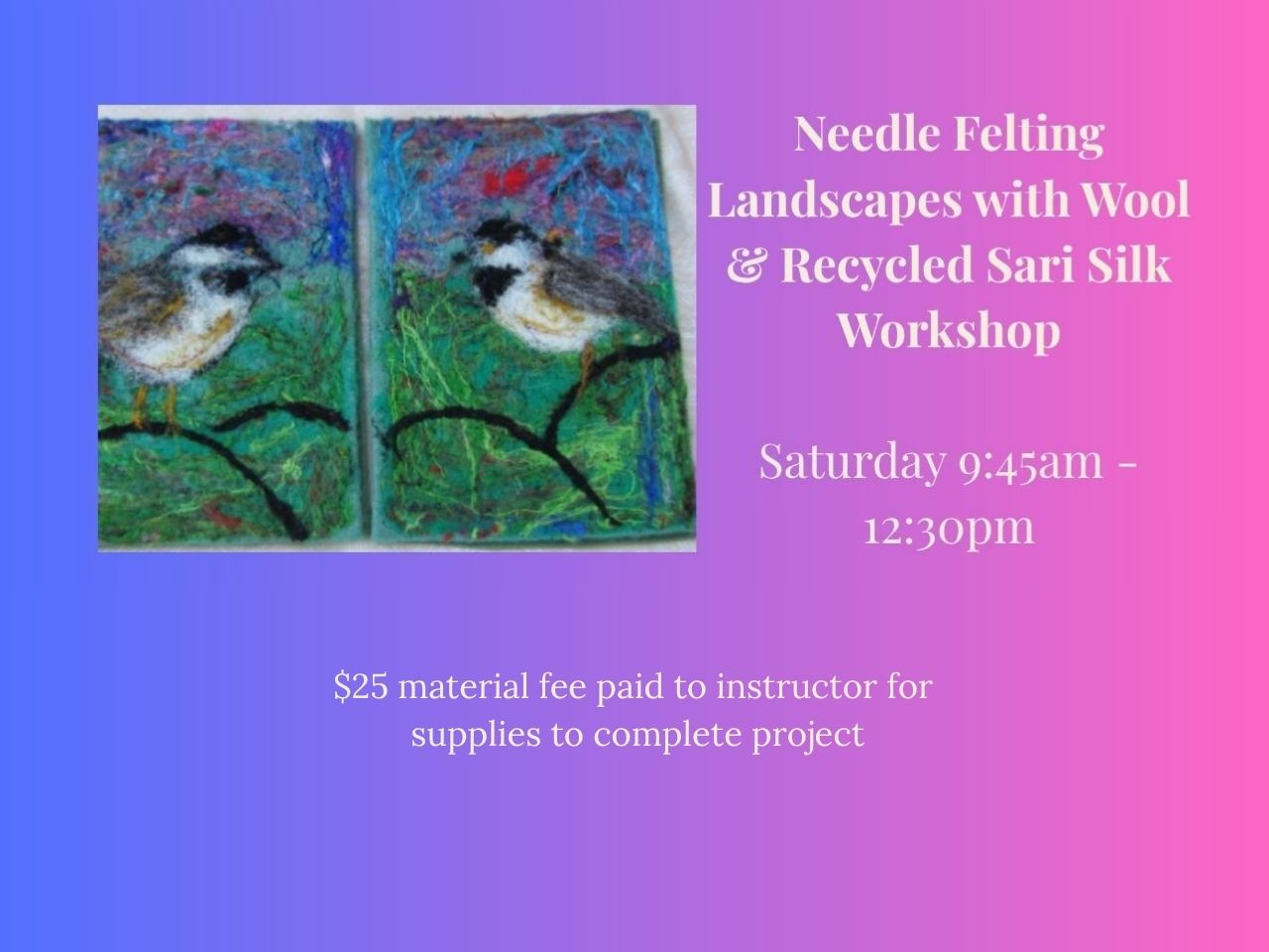 Needle Felting Landscapes with Wool and Recycled Sari Silk cover picture