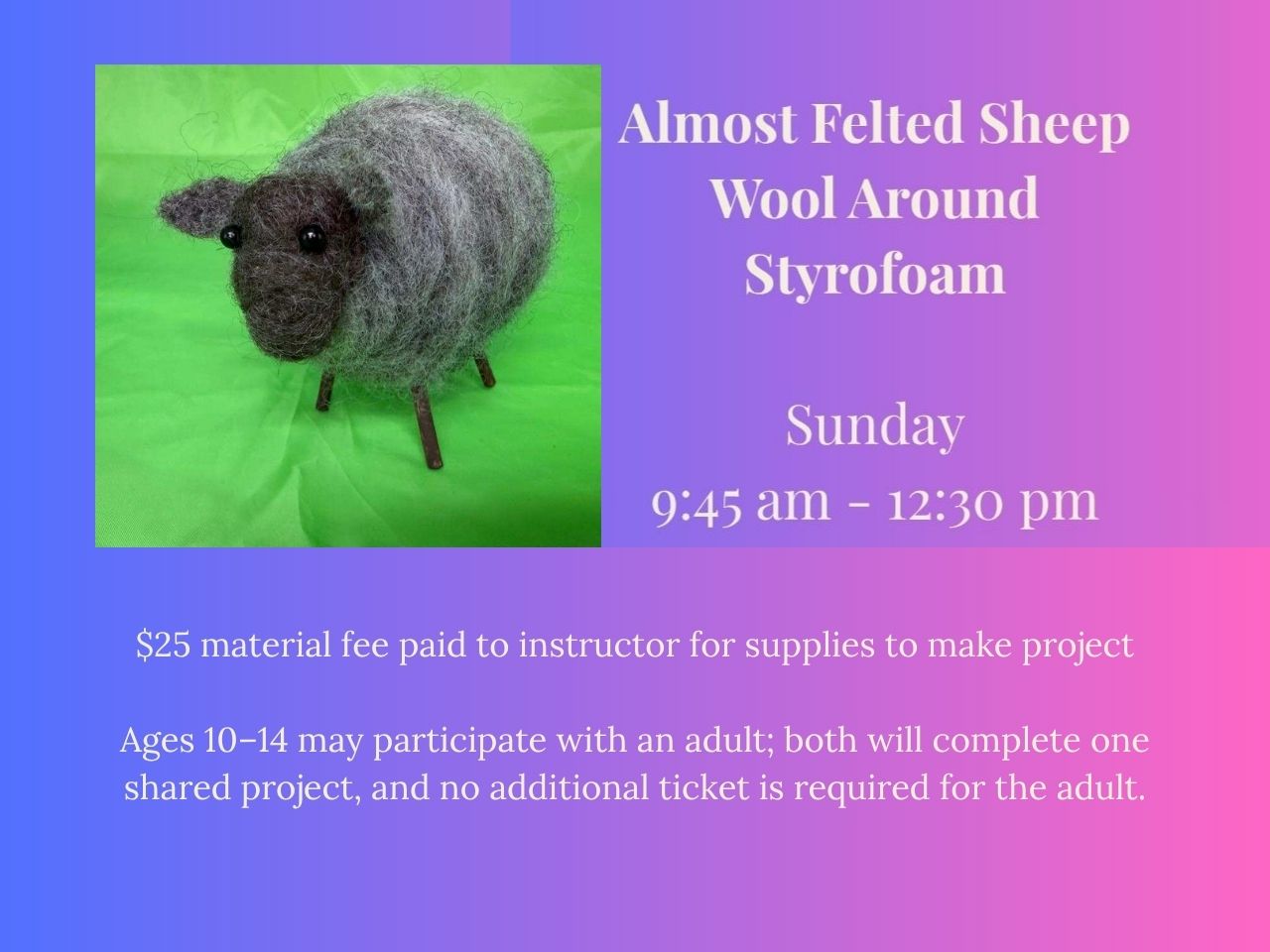 Almost Felted Sheep Wool Around Styrofoam cover picture