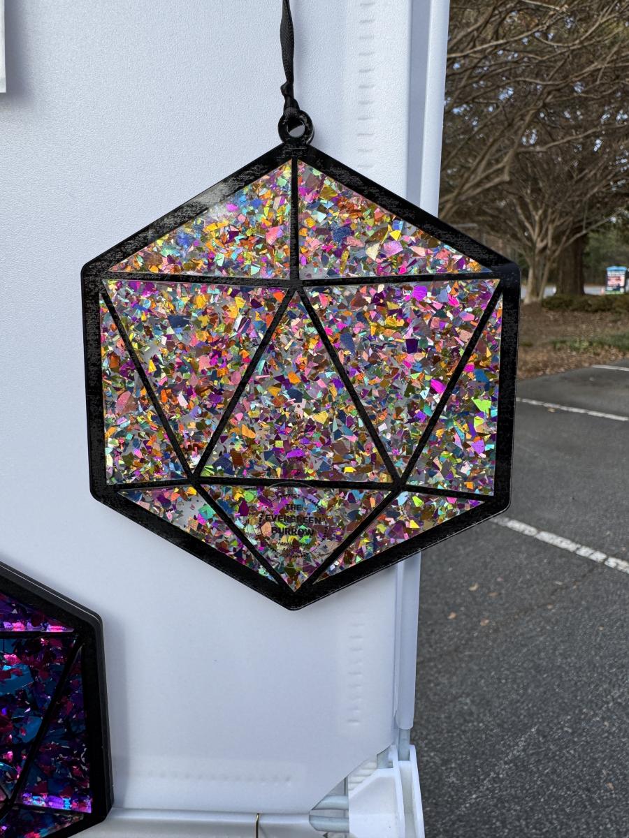 Stained "Glass" Acrylic D20 Suncatcher - Fri 12:15p cover picture