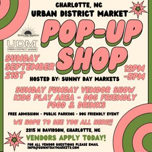 Urban District Pop-Up Shop (September 21st)