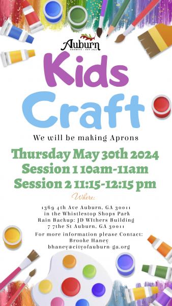 2024 Kids Craft Aprons