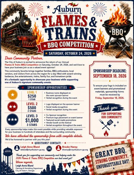 2026 Train and Flames BBQ Competition Sponsorship