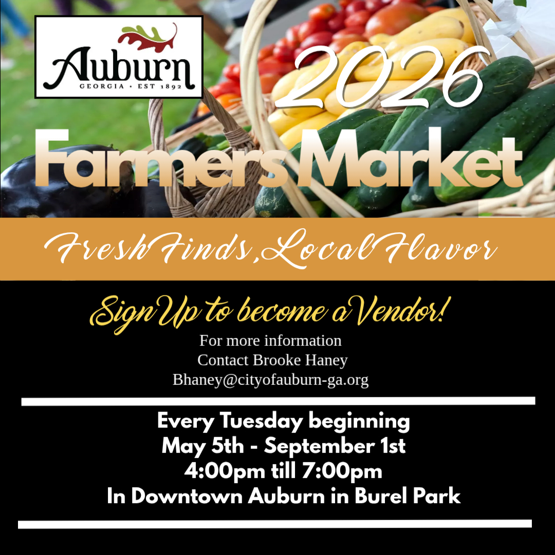2026 City of Auburn GA Farmers Market