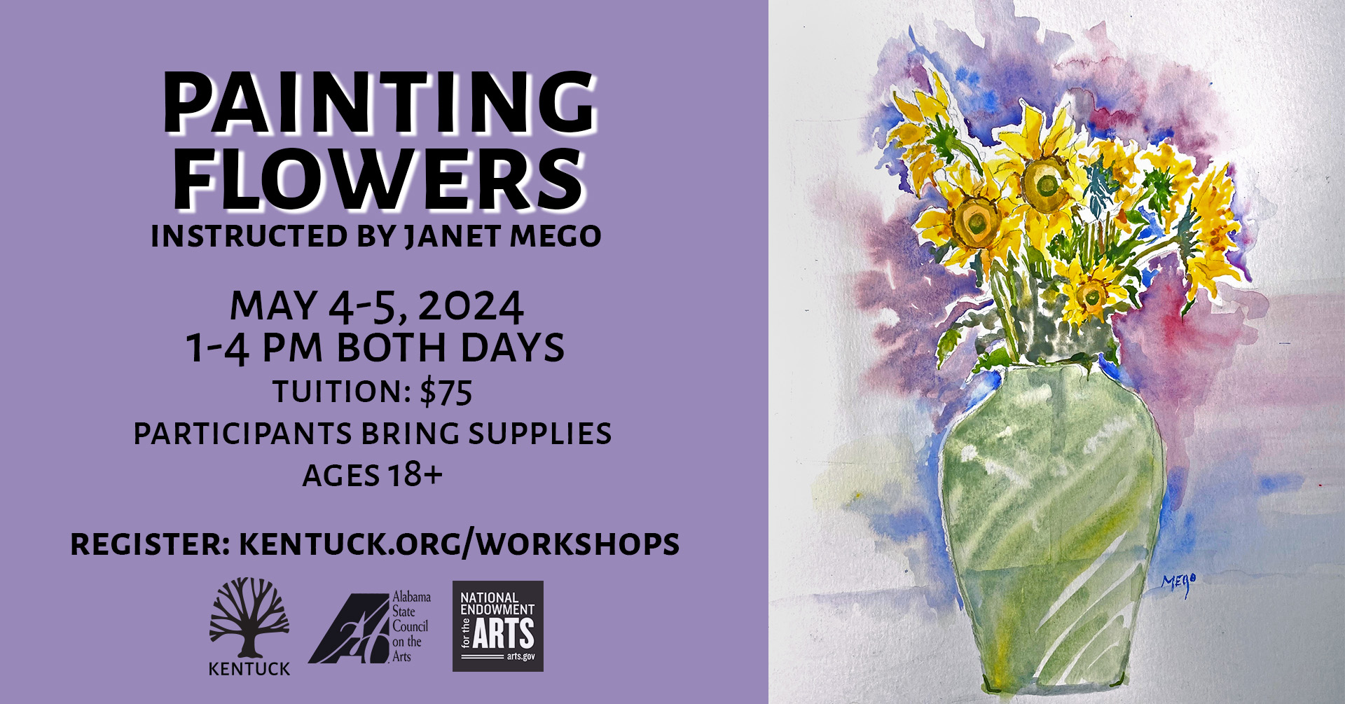 Painting Flowers with Janet Mego: May 2024