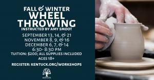 Registration for Wheel Throwing: November cover picture