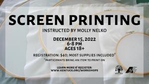 Non-Member Registration Screen-printing for Adults cover picture