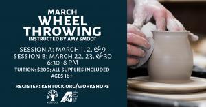 Registration for Session A: Wheel Throwing March cover picture