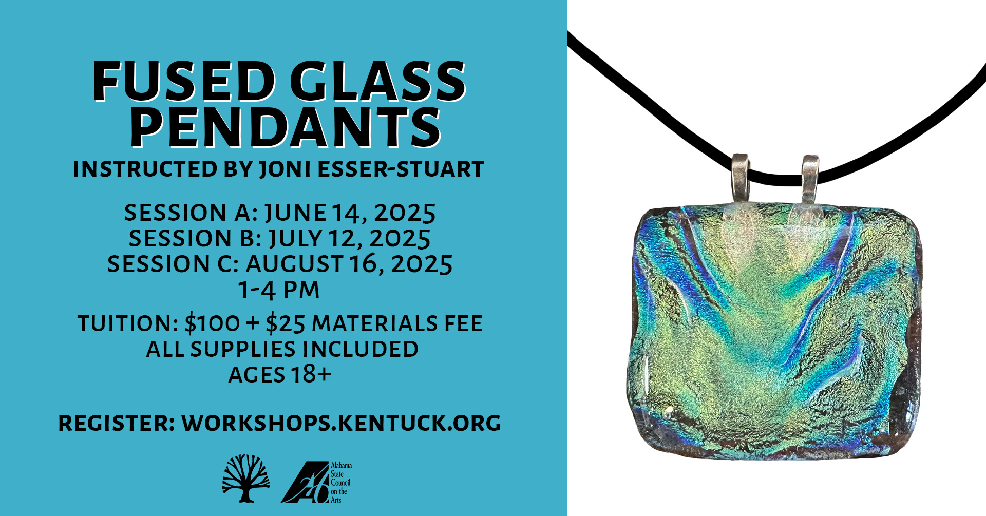 Session A: June 14 Registration for Fused Glass Pendants cover picture