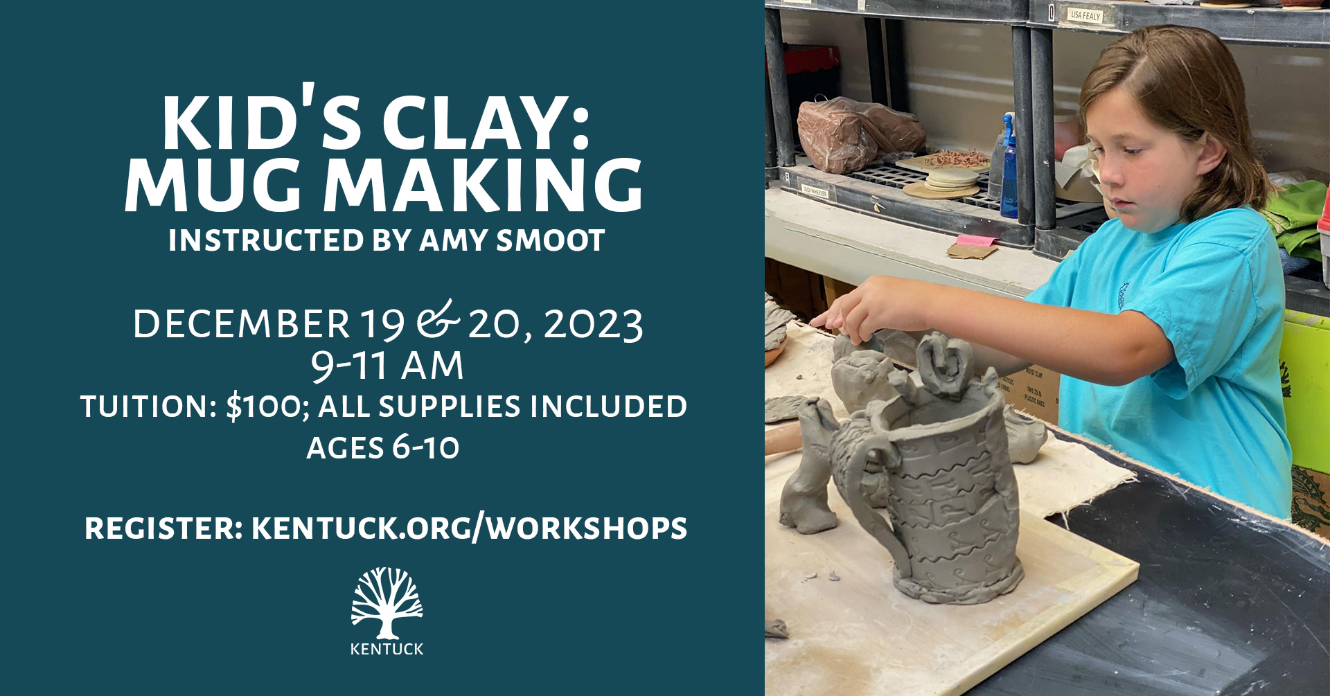 Kid's Clay Mug Making with Amy Smoot: December 2023 cover image