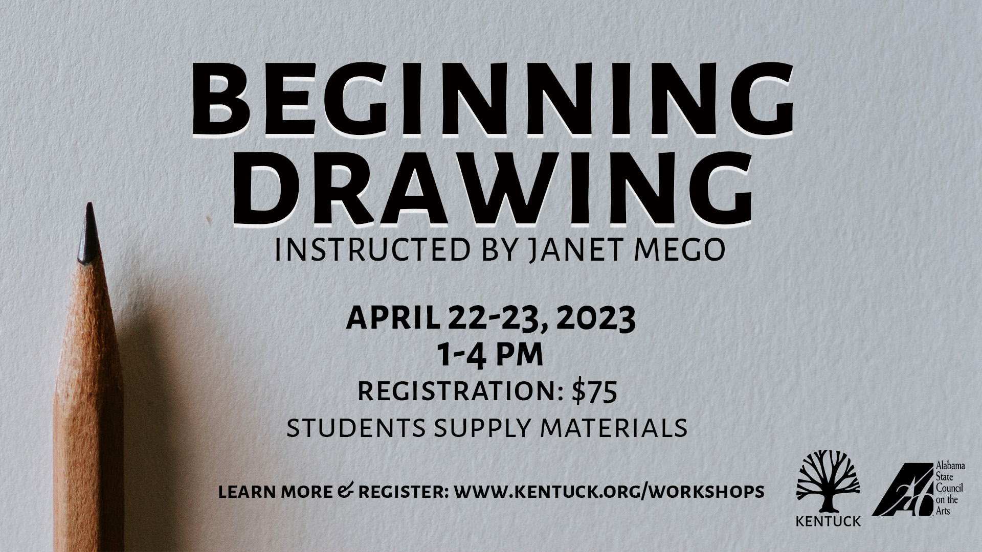 Beginning Drawing with Janet Mego April 2023 cover image