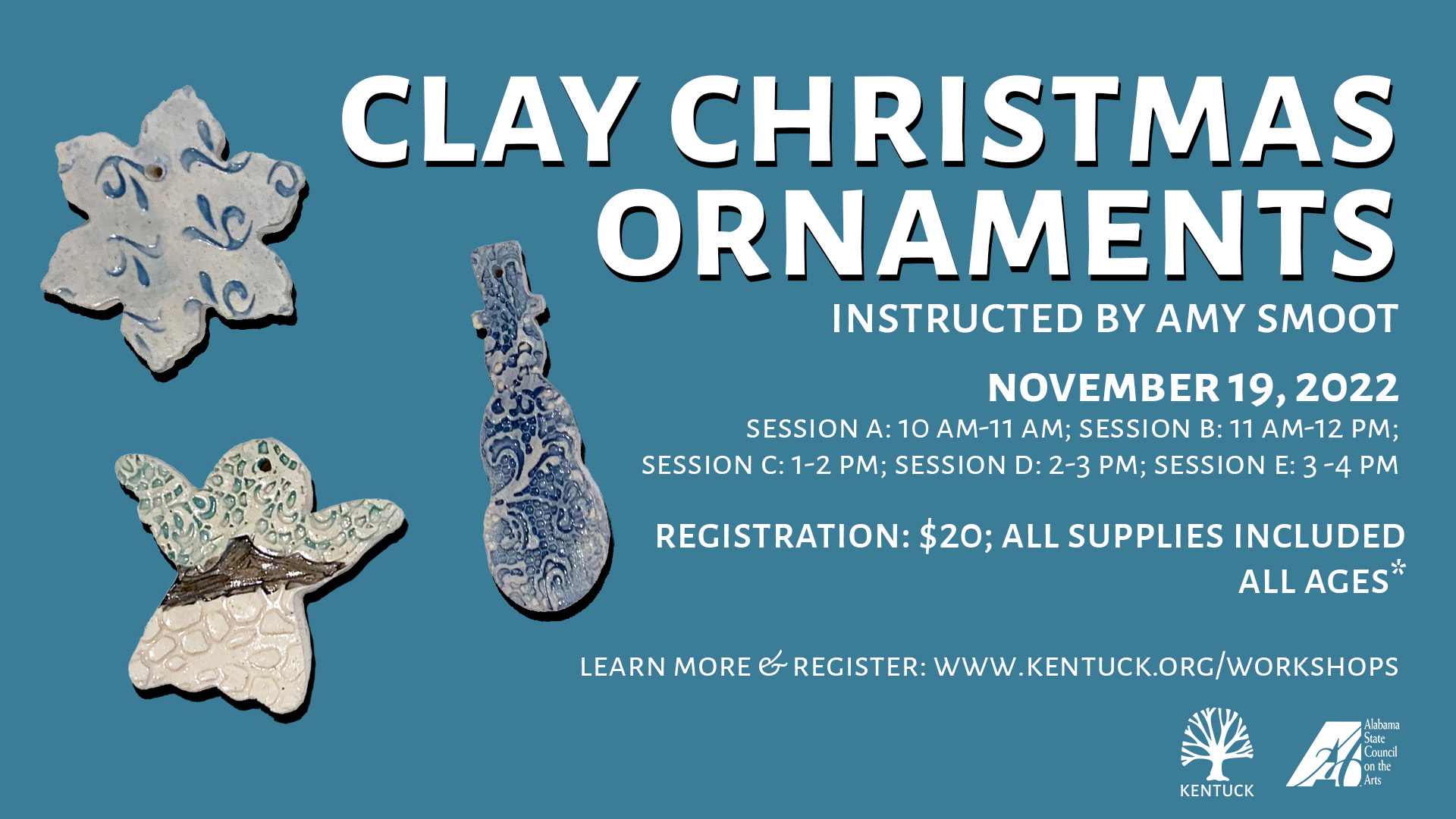 Clay Christmas Ornaments: November with Amy Smoot cover image