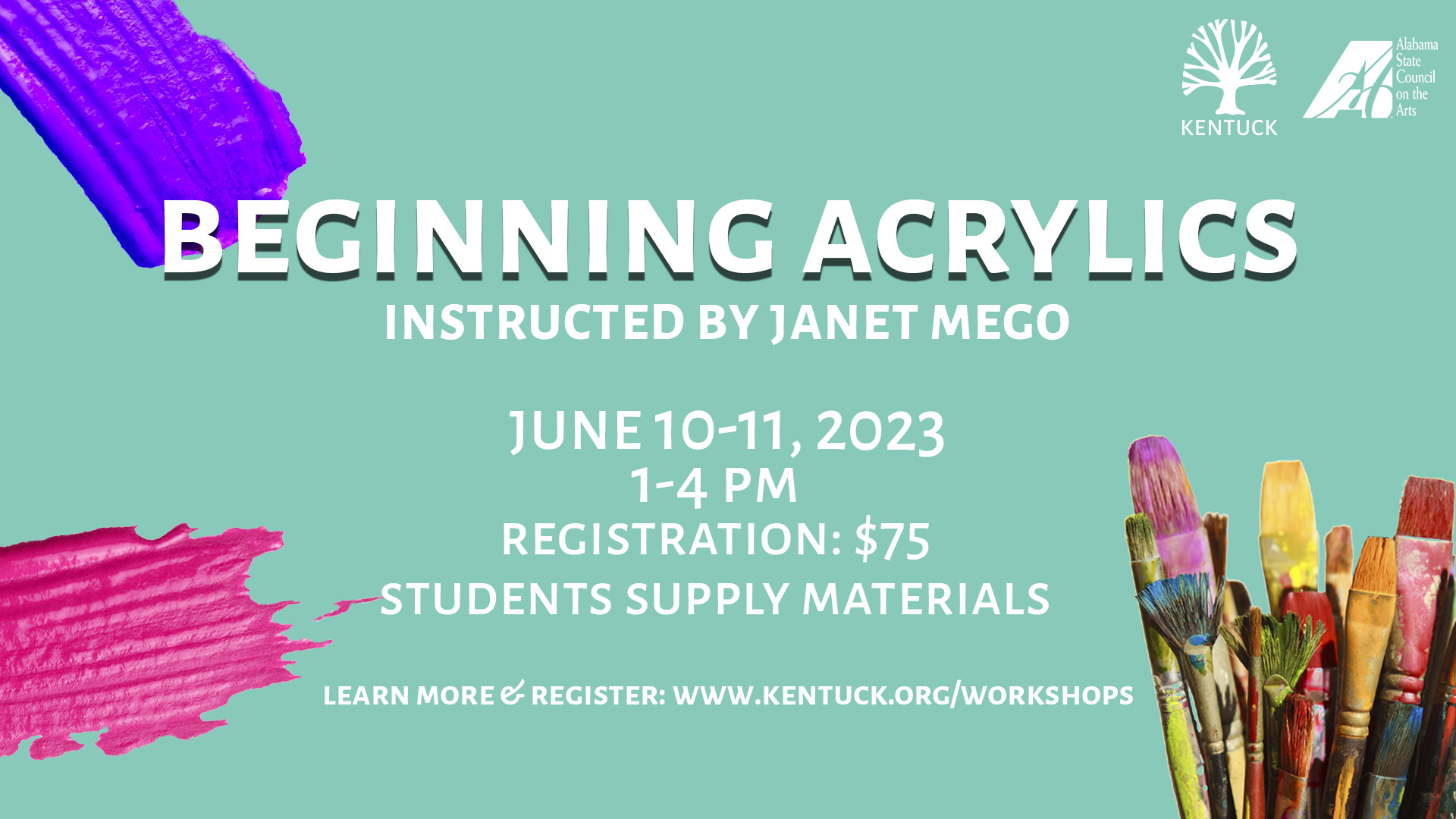 Beginning Acrylics with Janet Mego: June 2023 cover image