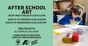 Tuesday 12-16; May: Monthly Afterschool Art cover picture