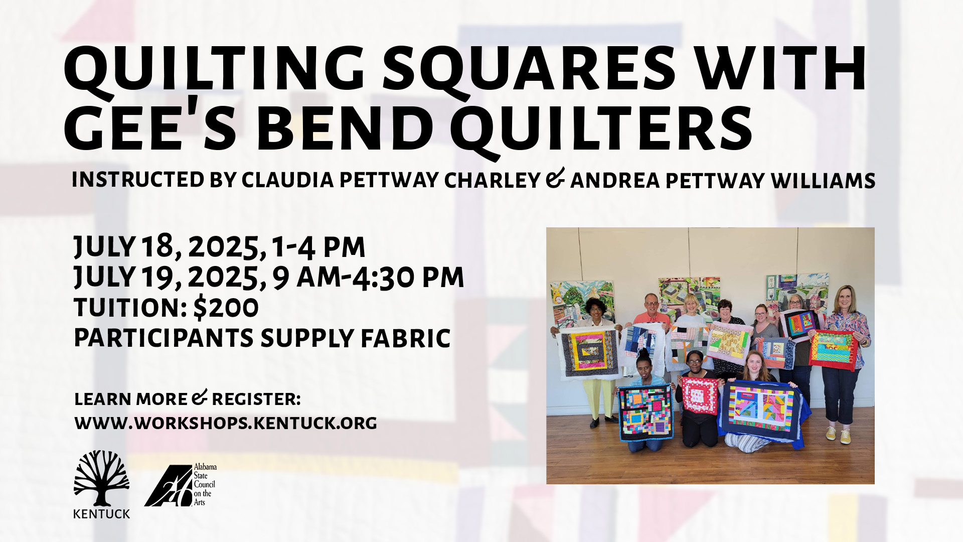 Registration for Quilting Squares: July 2025 cover picture