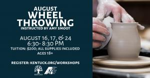 Registration for Wheel Throwing: August cover picture