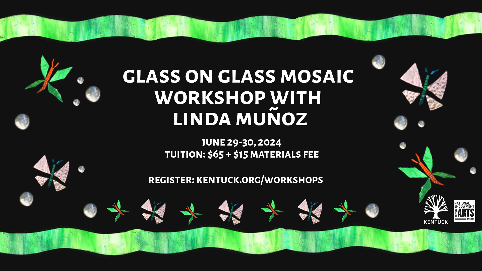 Glass on Glass Mosaics with Linda Munoz :  June 2024