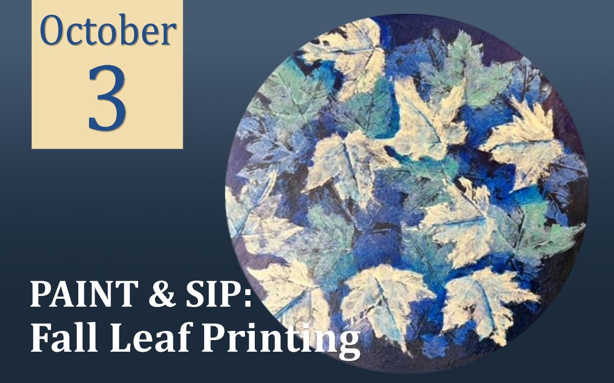 PAINT & SIP: Fall Leaf Printing cover picture