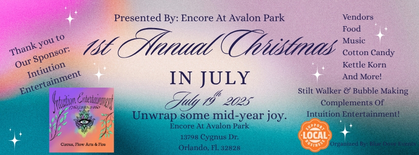 1st Annual Christmas In July At Encore At Avalon Park
