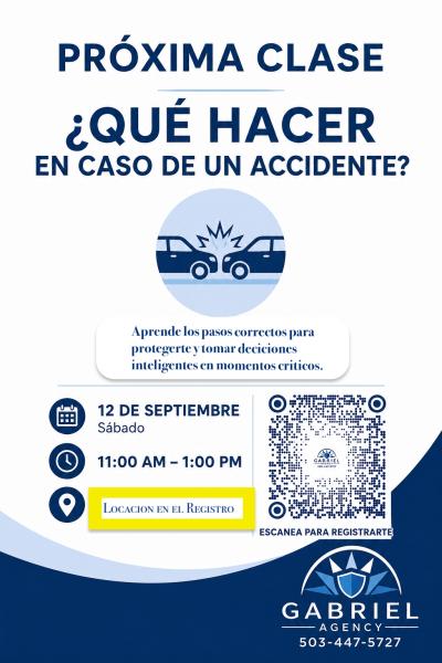 Que Hacer En El Evento de Un Accidente