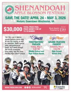 Shenandoah Apple Blossom Festival® 2026 Jr/High Marching Band Parade Application
