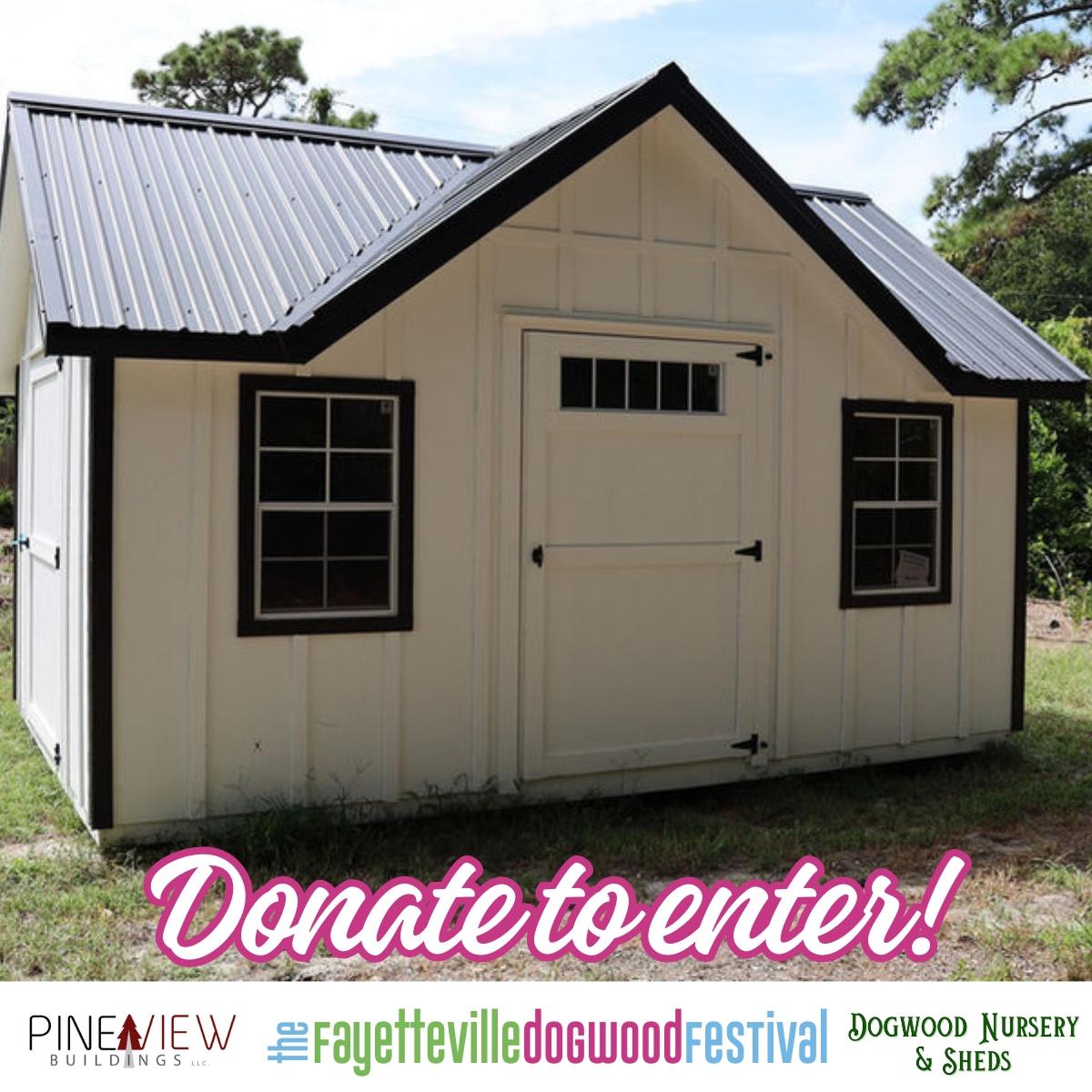 Donate to win a custom shed! cover picture
