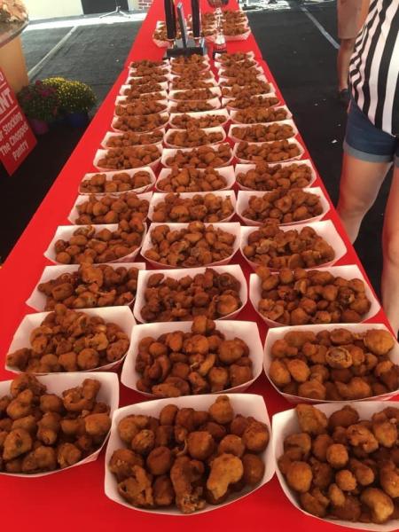 Fried Mushroom eating contest at the 40th annual Kennett Square Mushroom festival
