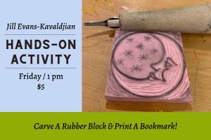 Fri 1 PM Workshop: Block Printed Bookmark cover picture