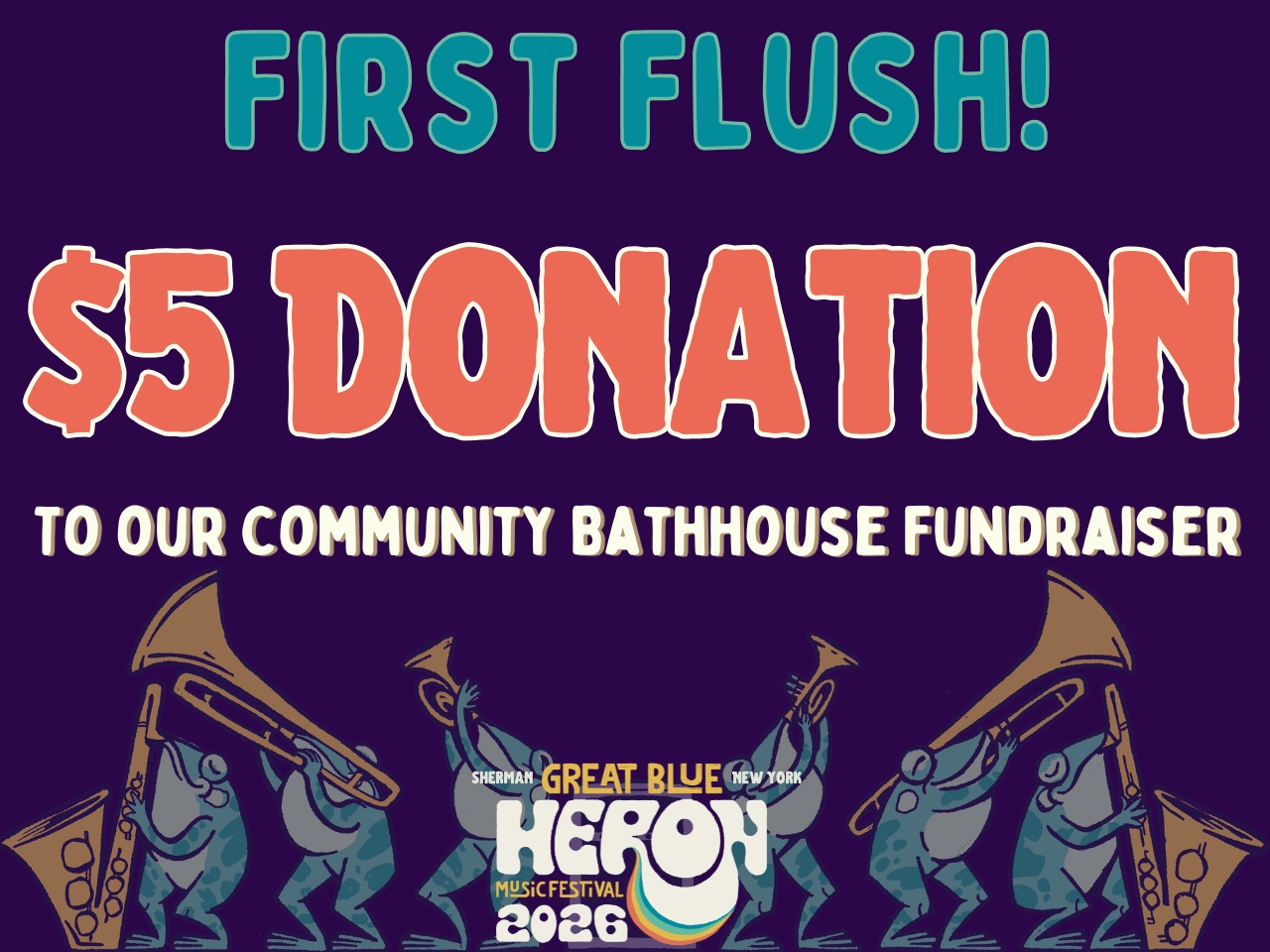 First Flush - $5 Donation to our Community Bathhouse Fundraiser cover picture
