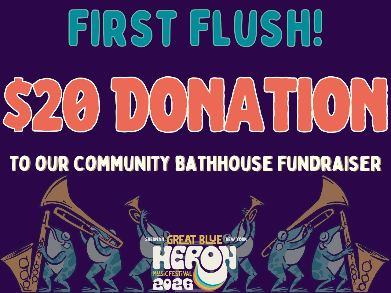 First Flush - $20 Donation to our Community Bathhouse Fundraiser cover picture
