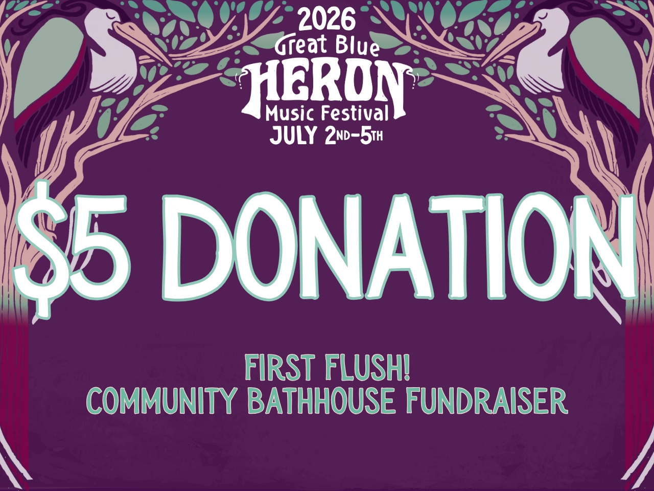 First Flush - $5 Donation to our Community Bathhouse Fundraiser cover picture