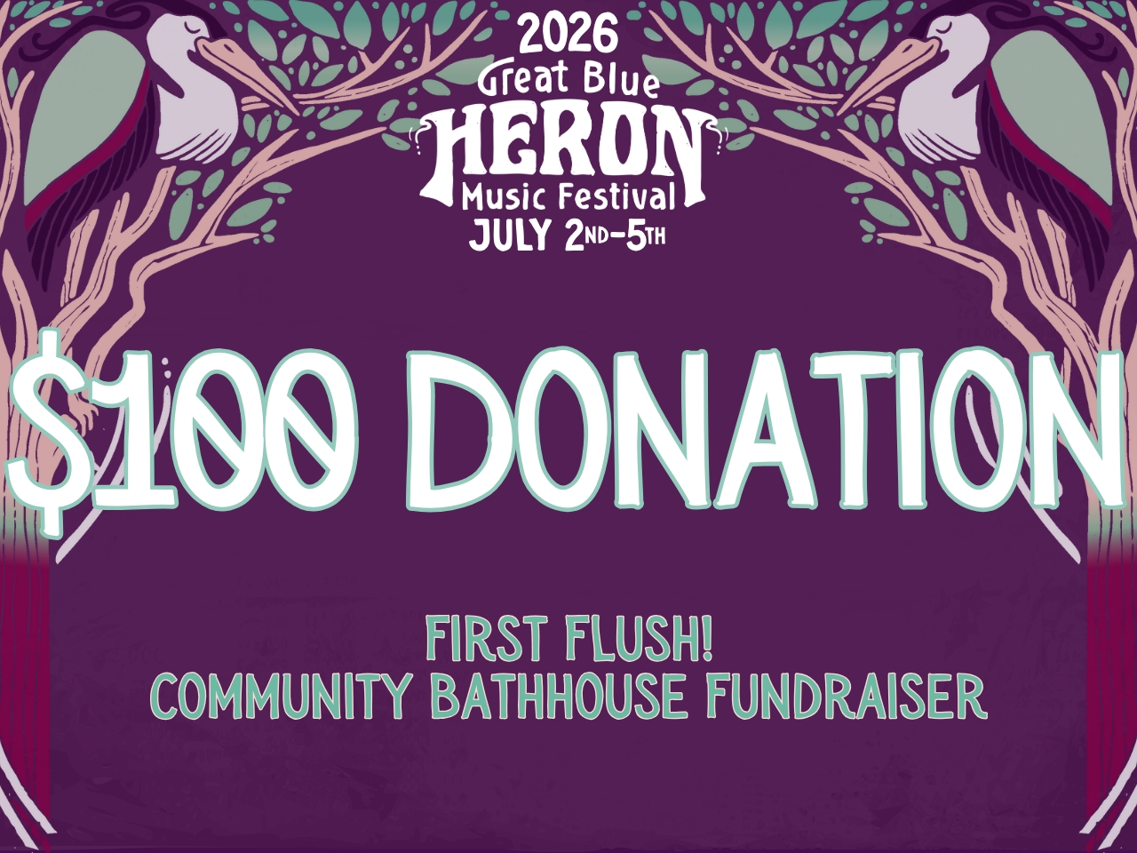 First Flush - $100 Donation to our Community Bathhouse Fundraiser cover picture