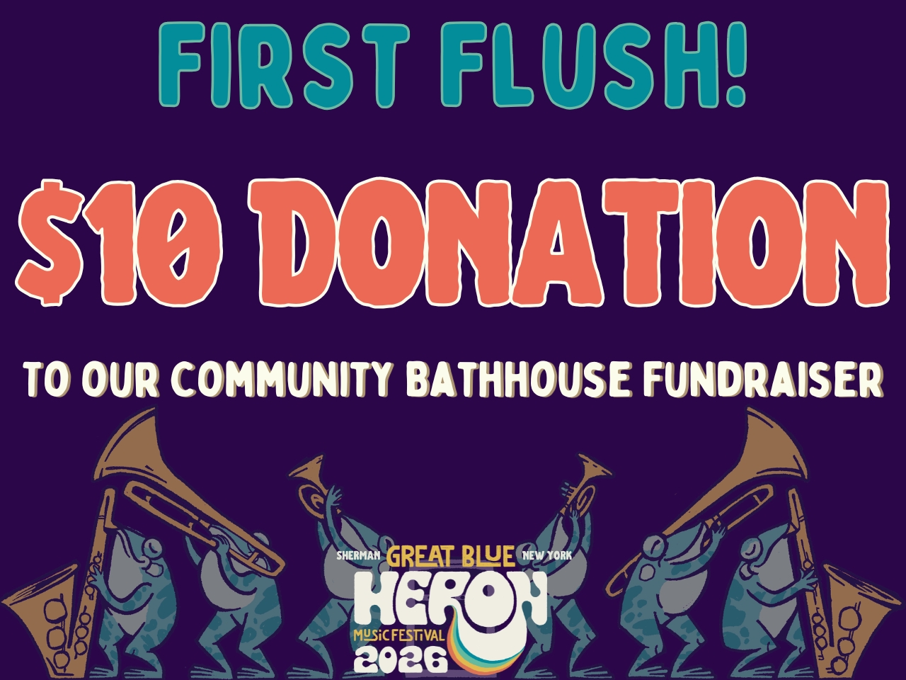 First Flush - $10 Donation to our Community Bathhouse Fundraiser cover picture