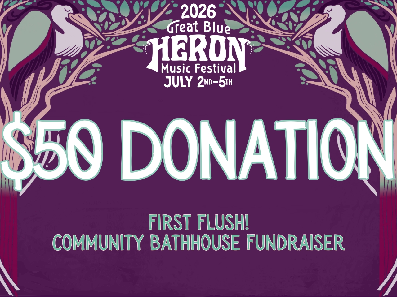 First Flush - $50 Donation to our Community Bathhouse Fundraiser cover picture