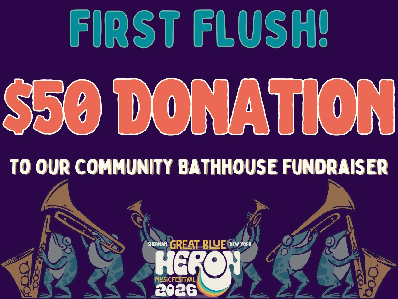 First Flush - $50 Donation to our Community Bathhouse Fundraiser cover picture