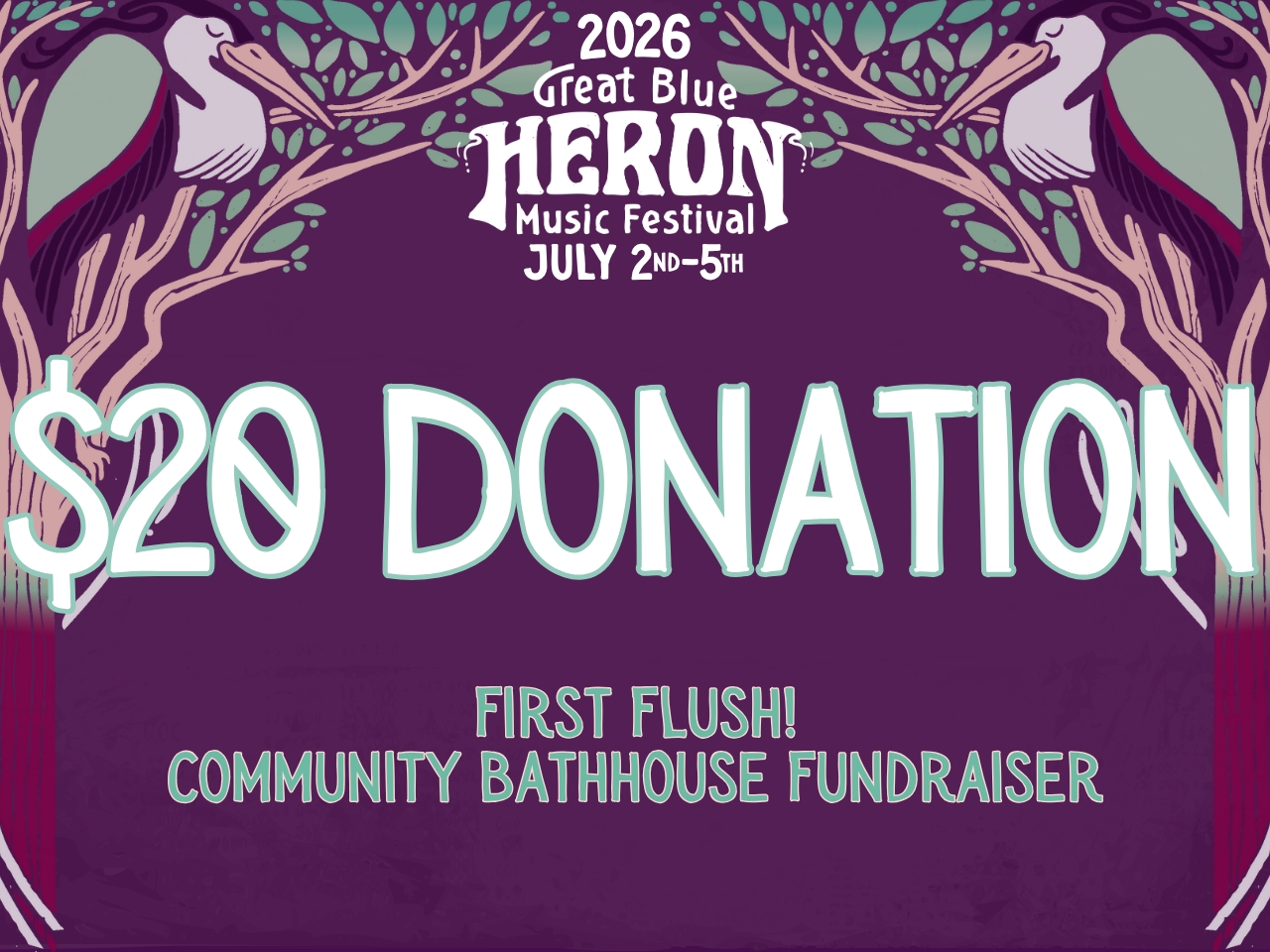 First Flush - $20 Donation to our Community Bathhouse Fundraiser cover picture