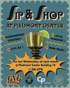 Sip & Shop at Piedmont Center- 10/29/25