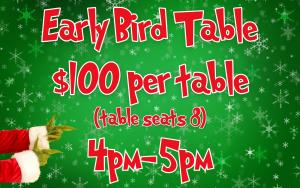 Early Bird Table (4pm-5pm) - $100 cover picture