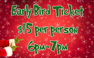Early Bird Ticket (6pm-7pm) - $15 Per Person cover picture
