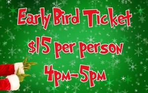 Early Bird Ticket (4pm-5pm) - $15 Per Person cover picture