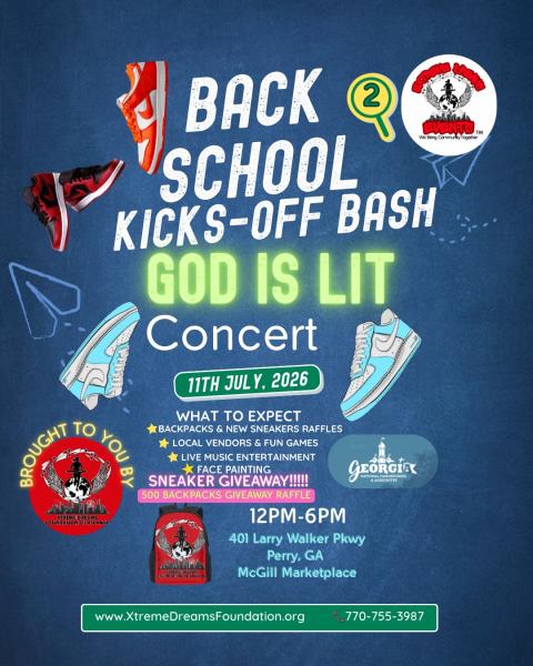 Back2School “KICKS-OFF” Bash God Is Lit Concert Indoors at Georgia National Fairgrounds