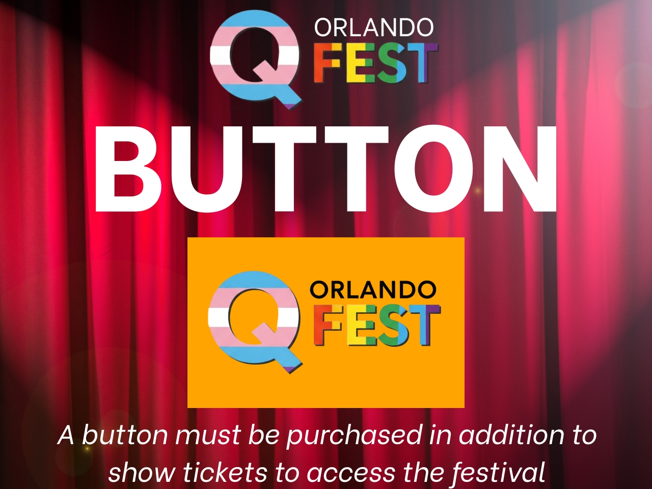 Q Fest Orlando Button - Orange cover picture