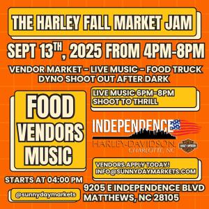 The Harley Fall Market Jam Sept 13th