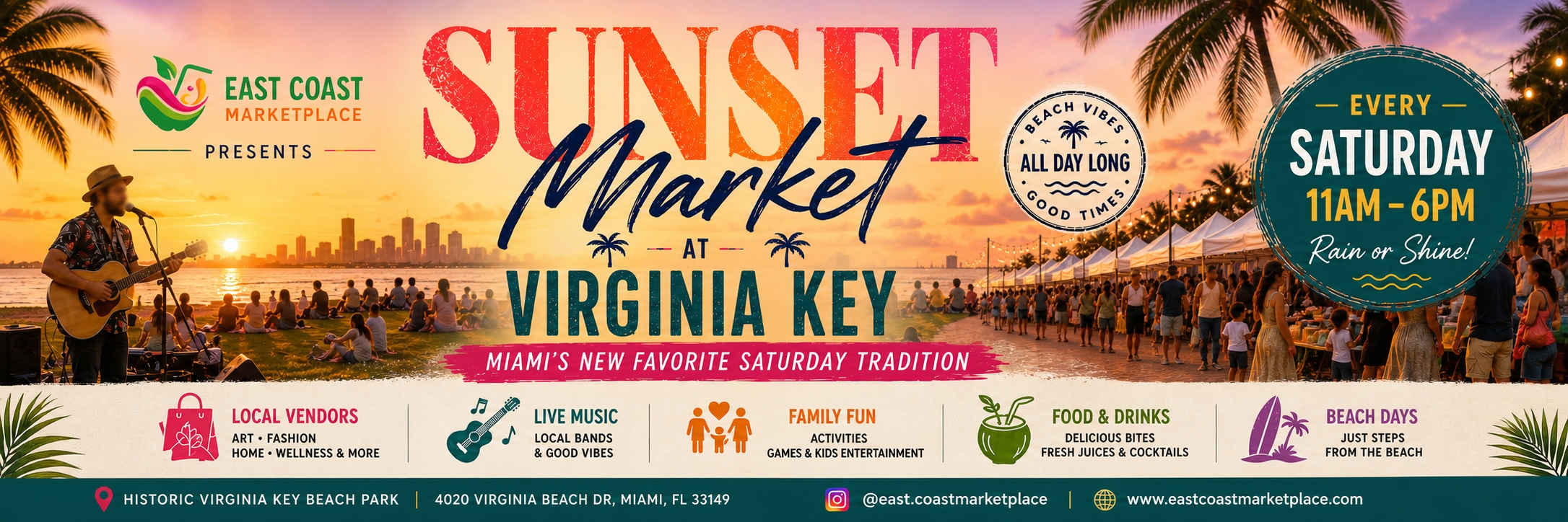 Sunset Market at VIrginia Key