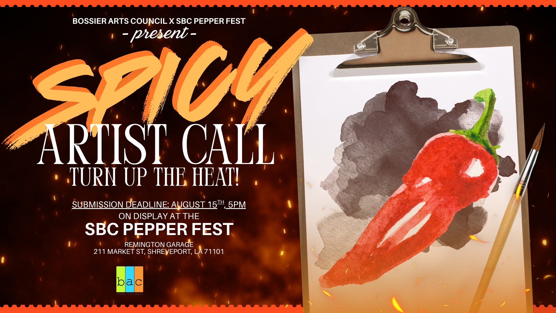 Spicy Artist Call - SBC Pepper Fest
