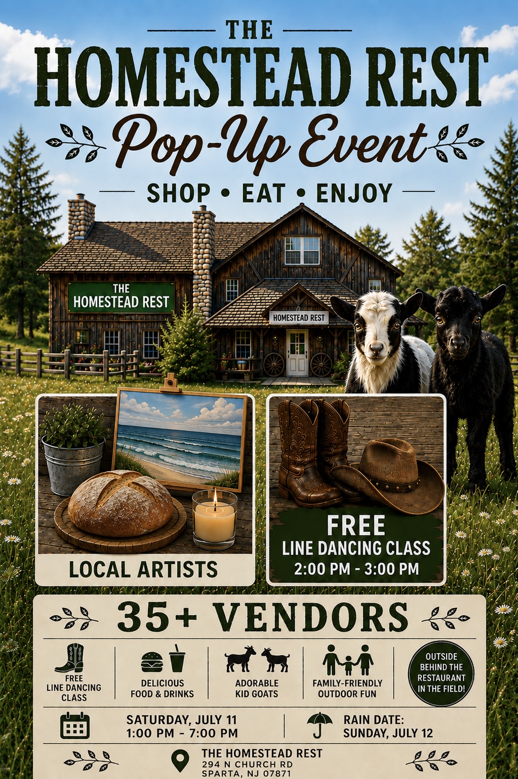 The Homestead Rest Pop Up Event