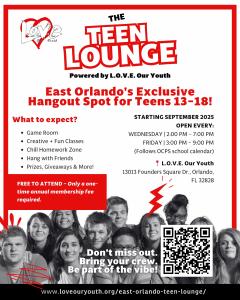 September Teen Lounge Volunteering - L.O.V.E Our Youth