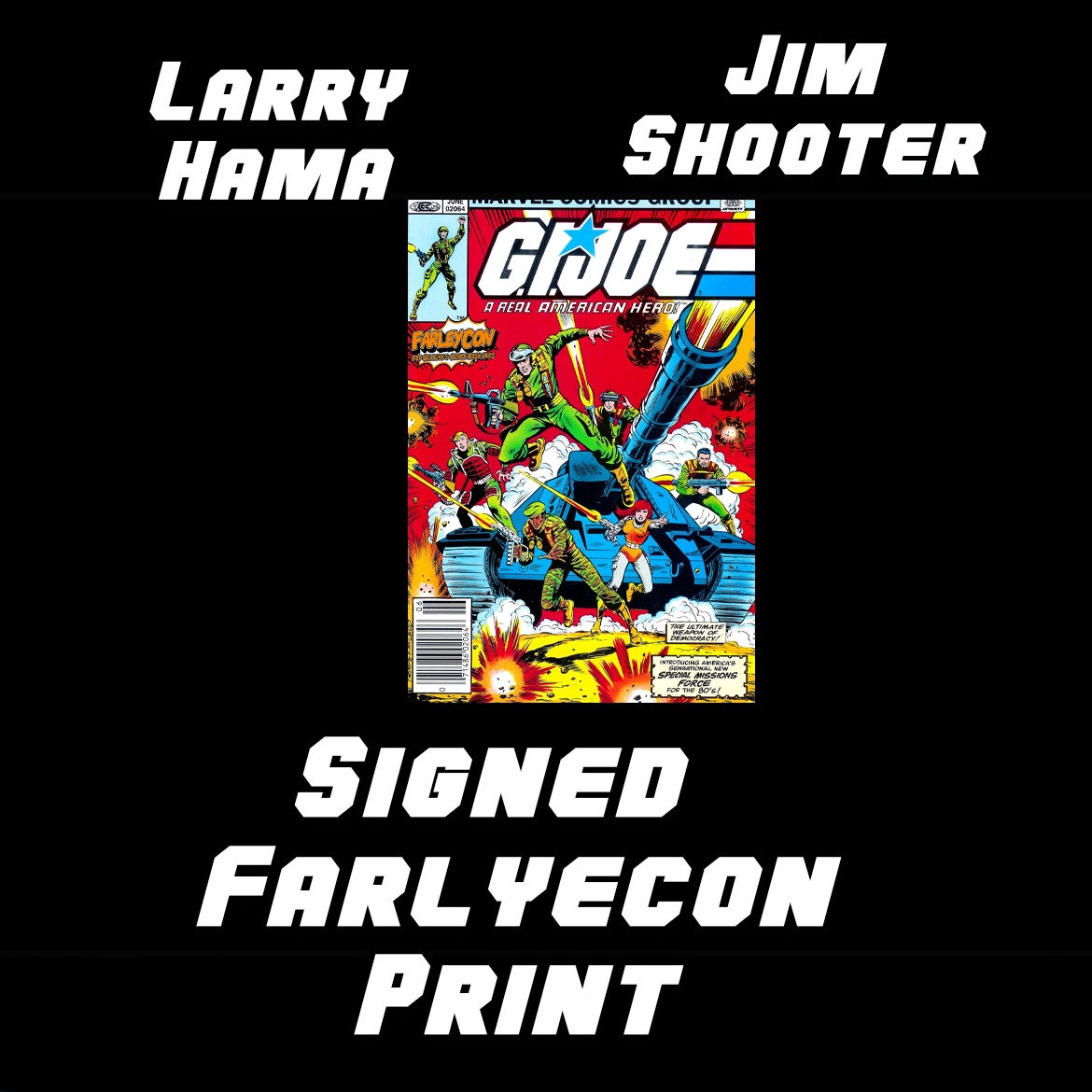 Larry Hama/ Jim Shooter Signed FarleyCon Print cover picture