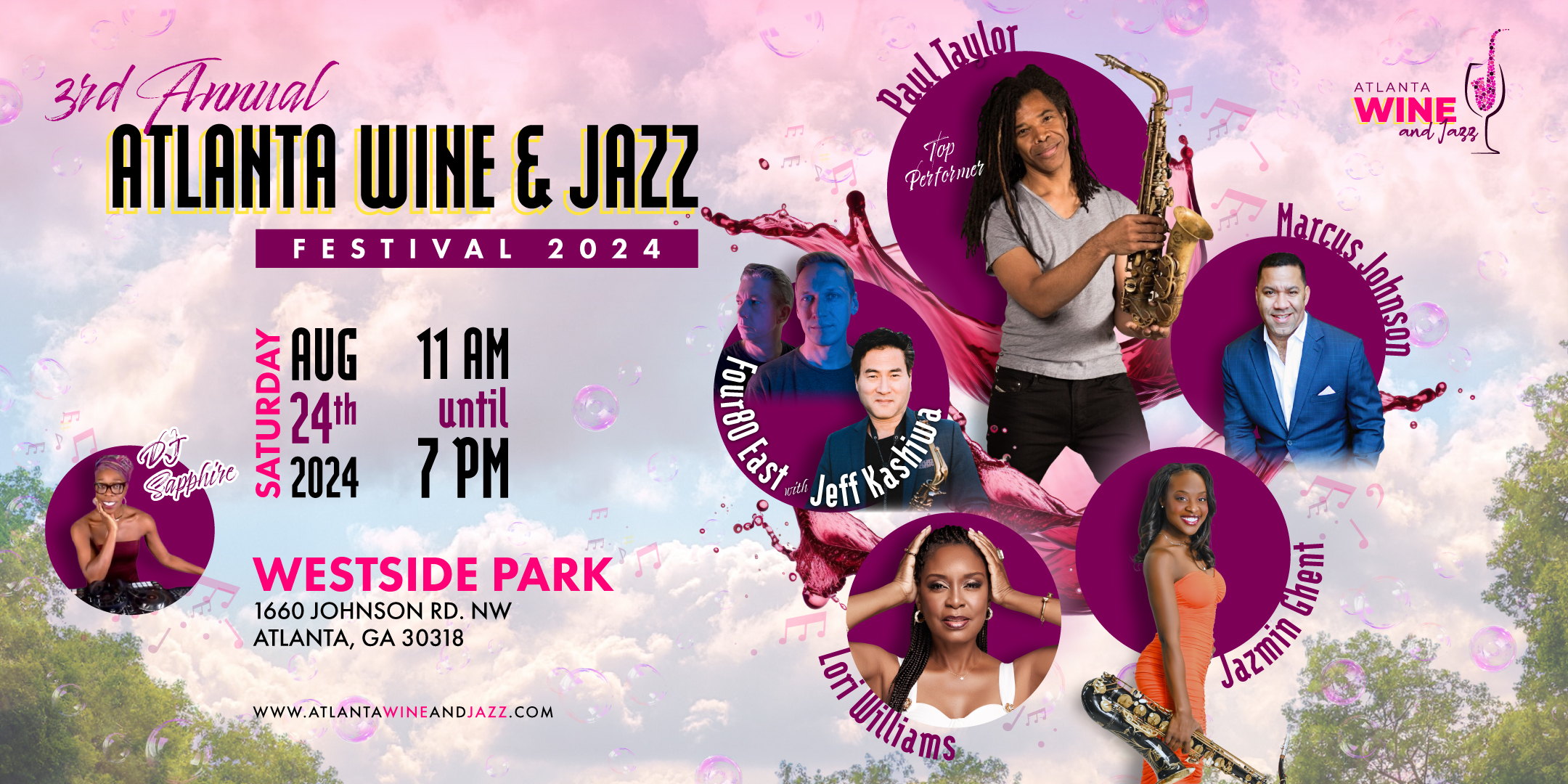 3rd annual Atlanta Wine & Jazz Fest 2024 Eventeny