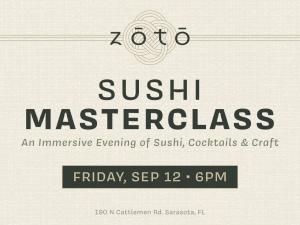 FRIDAY SEPT 12TH - Zōtō Sushi Masterclass cover picture
