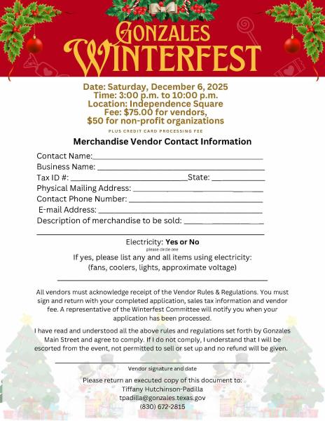 Merchandise Vendor Application